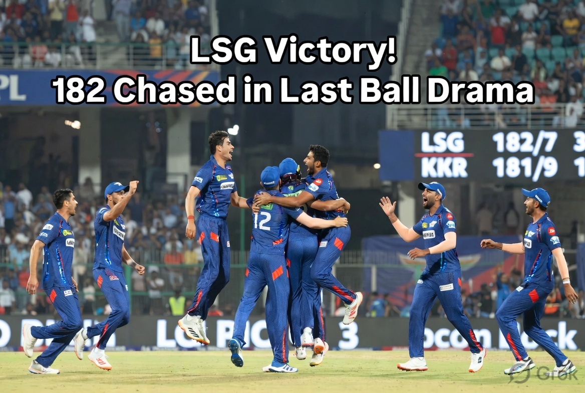 Image related to  KKR vs LSG IPL 2026: LSG Wins Thriller by 3 Wickets